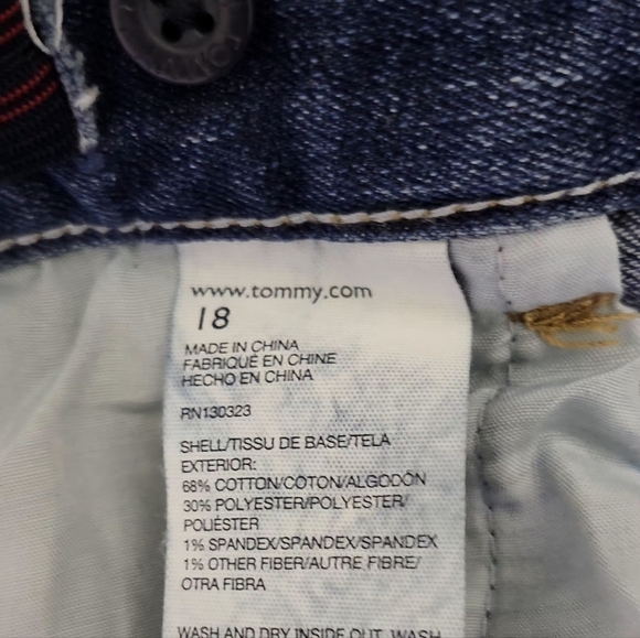 Tommy Hilfiger High Rise Distressed Blue Jeans - Picture 8 of 9